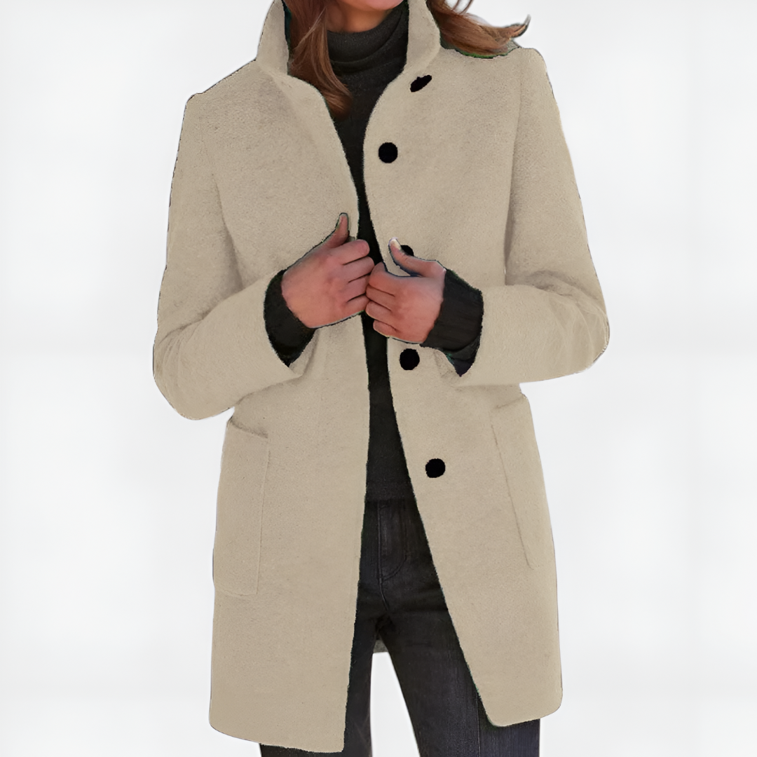 Karil | Klasyczny płaszcz z mieszanki wełny