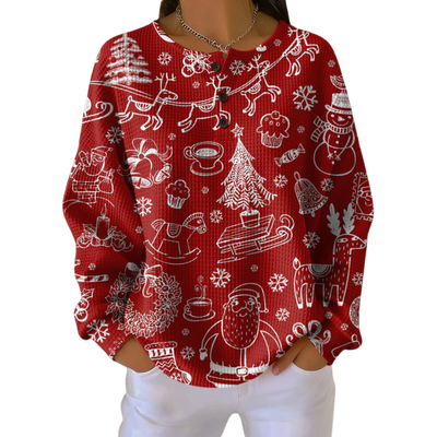 Laura | Dwuwarstwowy Sweter z Dzianiny Waffle dla Kobiet