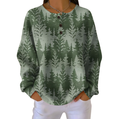 Lena | Dwuwarstwowy Sweter z Dzianiny Waffle dla Kobiet