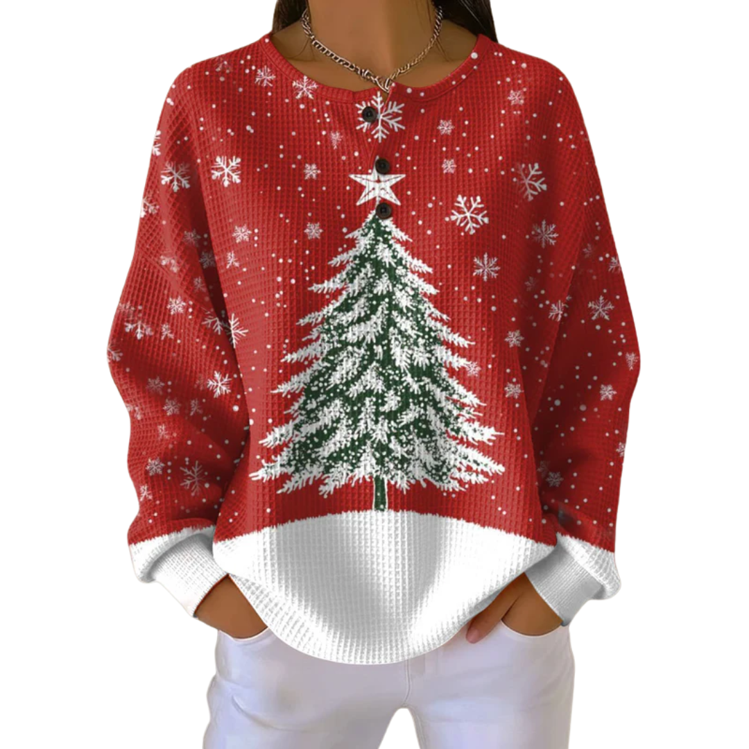 Natalia | Dwuwarstwowy Sweter z Dzianiny Waffle dla Kobiet