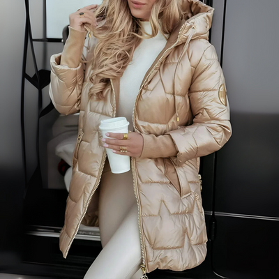 Marisa | Elegancki płaszcz zimowy z kapturem