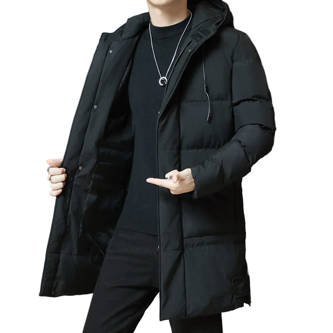 Jerzy | Męski Stylowy Pikowany Płaszcz