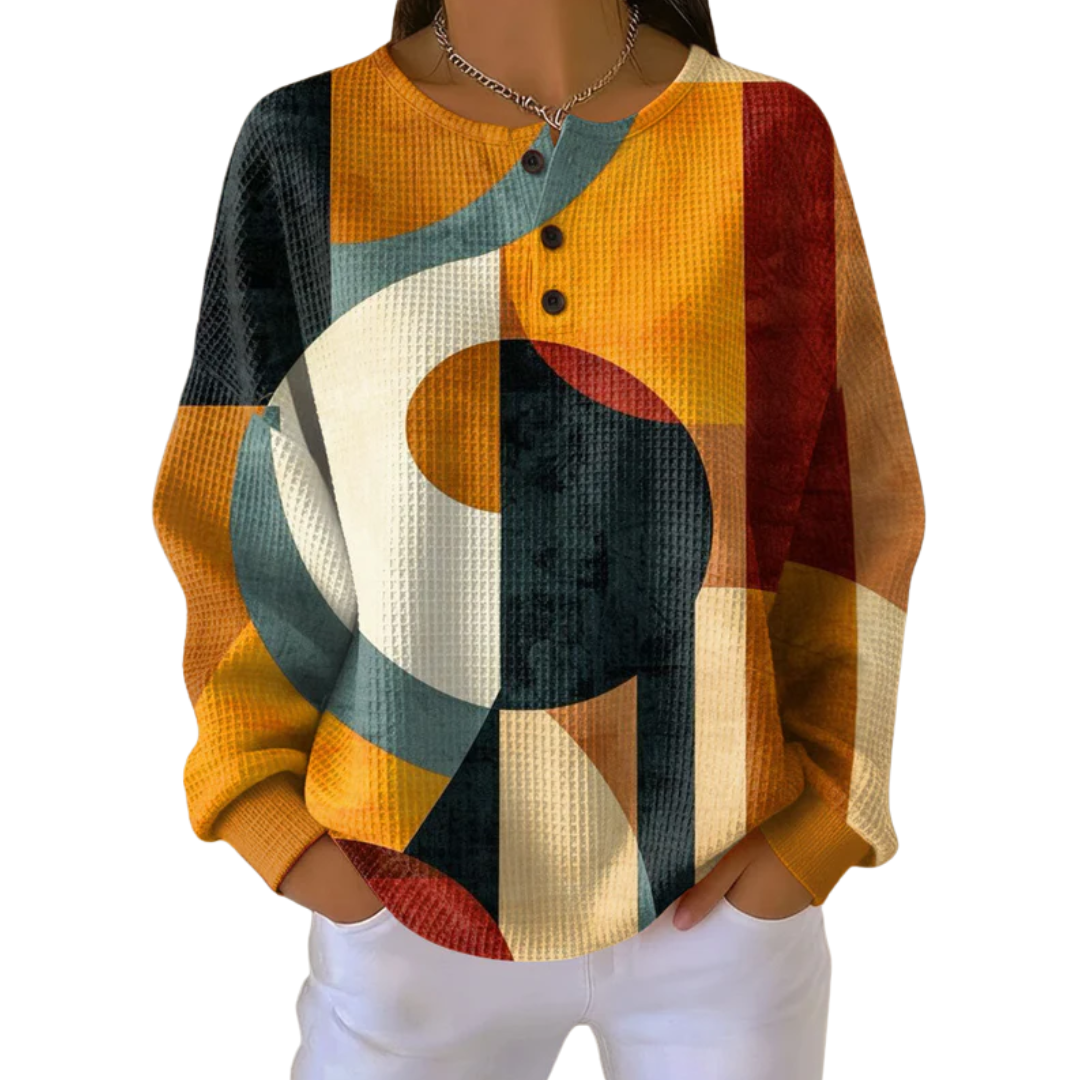 Malwina | Sweter damski w geometryczne wzory