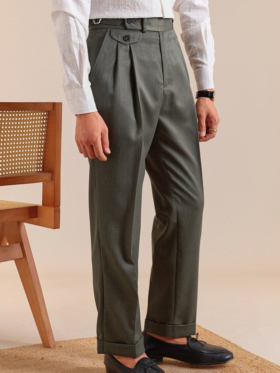 Lissone Wysokie Spodnie Plisowane