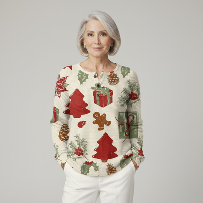 Kornelia | Dwuwarstwowy Sweter z Dzianiny Waffle dla Kobiet