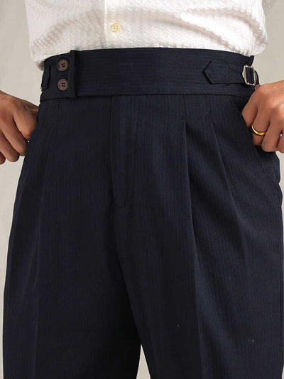 Stylowe Spodnie Biznesowe z Podwójnym Guzikiem - Antyżelazkowe