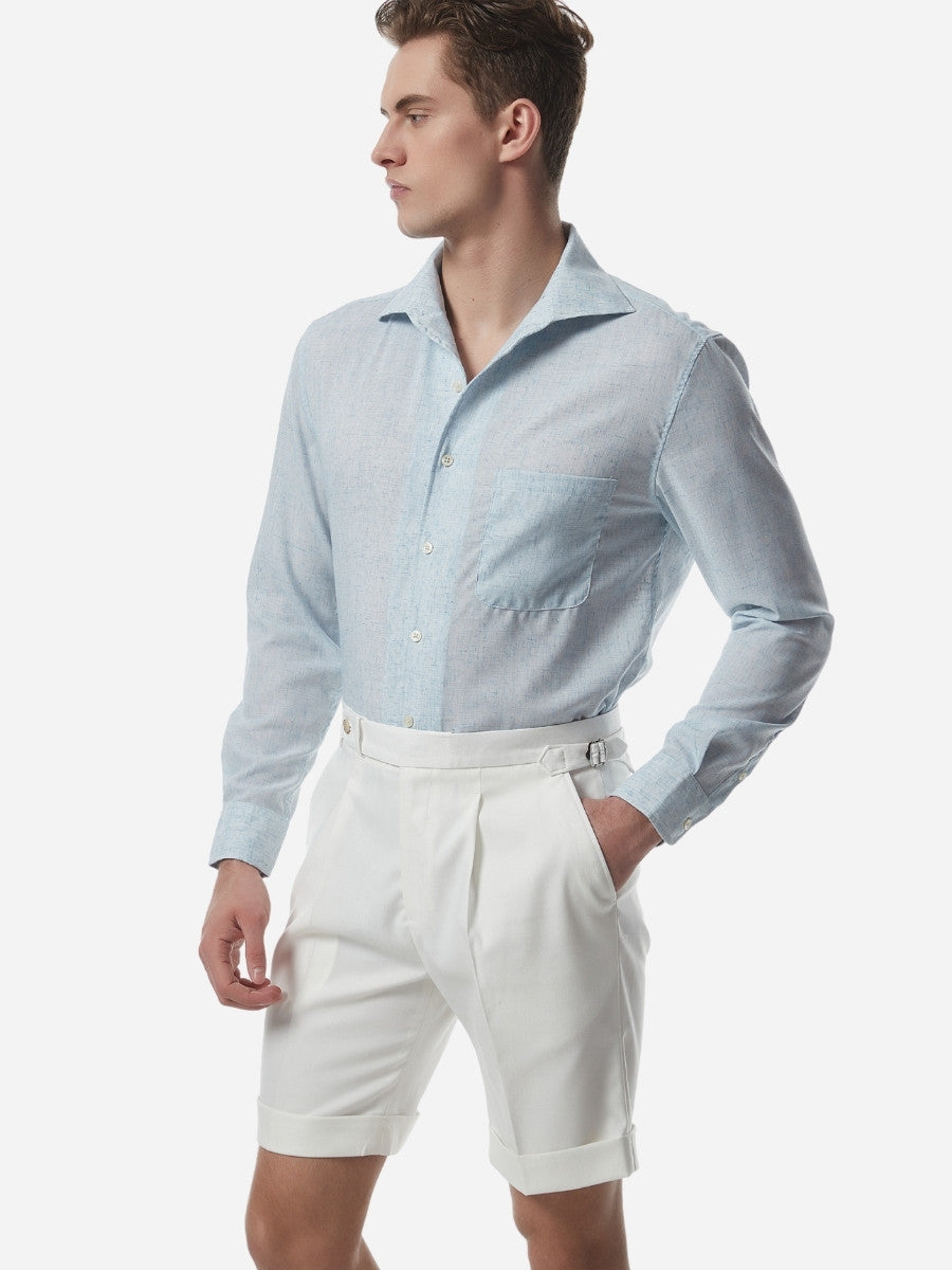 Szorty Amalfi z Wysokim Stanem z Mieszanki Lnu