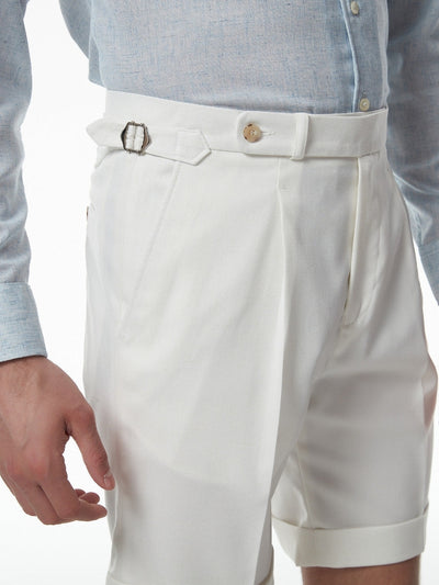 Szorty Amalfi z Wysokim Stanem z Mieszanki Lnu