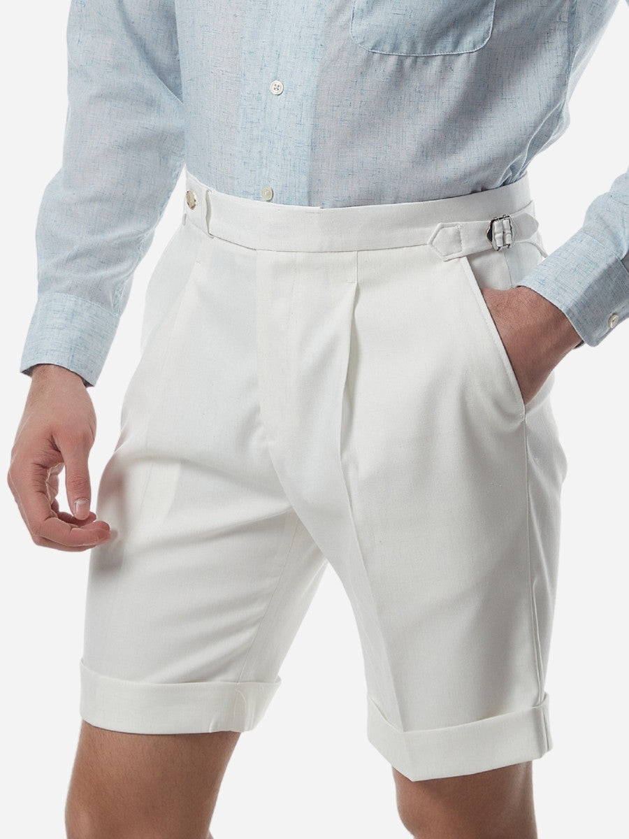 Szorty Amalfi z Wysokim Stanem z Mieszanki Lnu