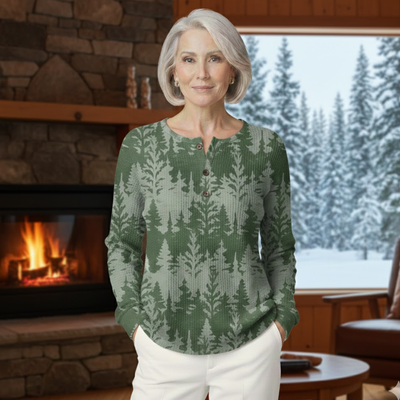 Lena | Dwuwarstwowy Sweter z Dzianiny Waffle dla Kobiet