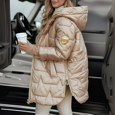 Marisa | Elegancki płaszcz zimowy z kapturem