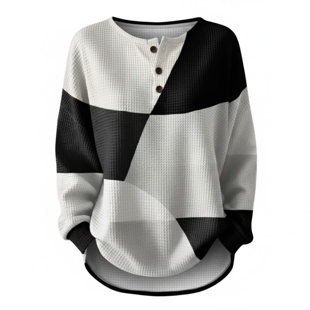 Dorota | Dwuwarstwowy Sweter Waffle dla Kobiet