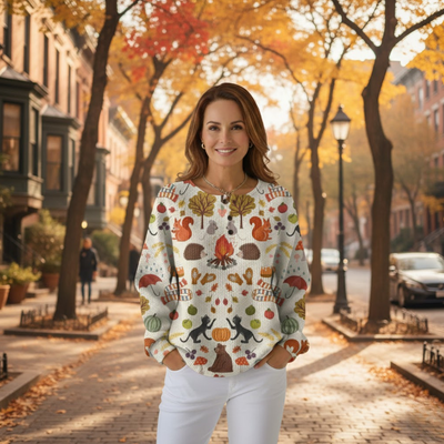 Maja | Dwuwarstwowy Sweter z Dzianiny Waffle dla Kobiet