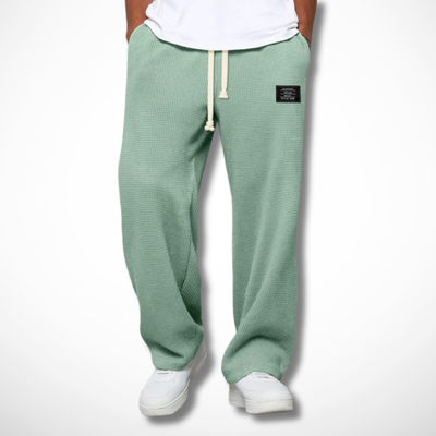 Piotr | Spodnie Waffle w Luźnym Kroju