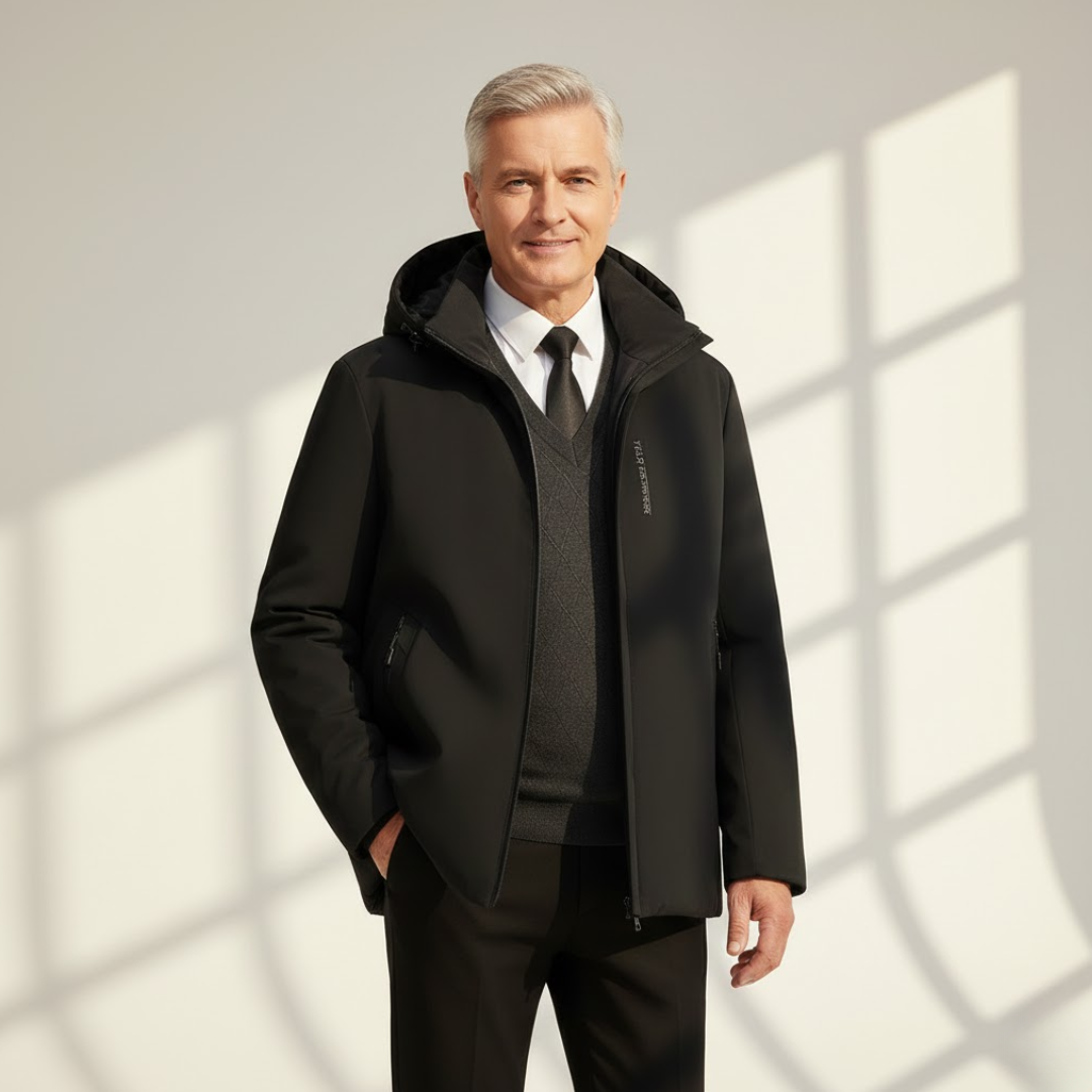 Leon | Męska Premium Kurtka Biznesowa Zimowa