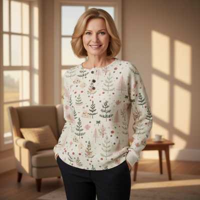 Joanna | Dwuwarstwowy Sweter Waffle dla Kobiet