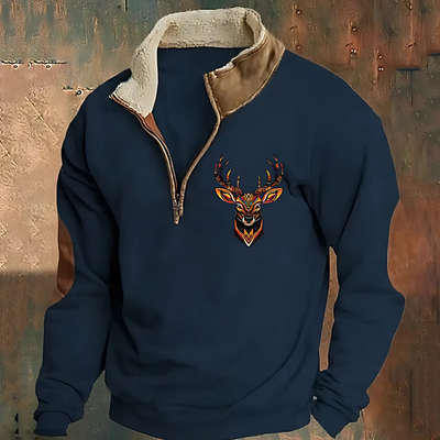 Antoni | Sweter z Ćwierć-Zamkiem o Surowej Elegancji