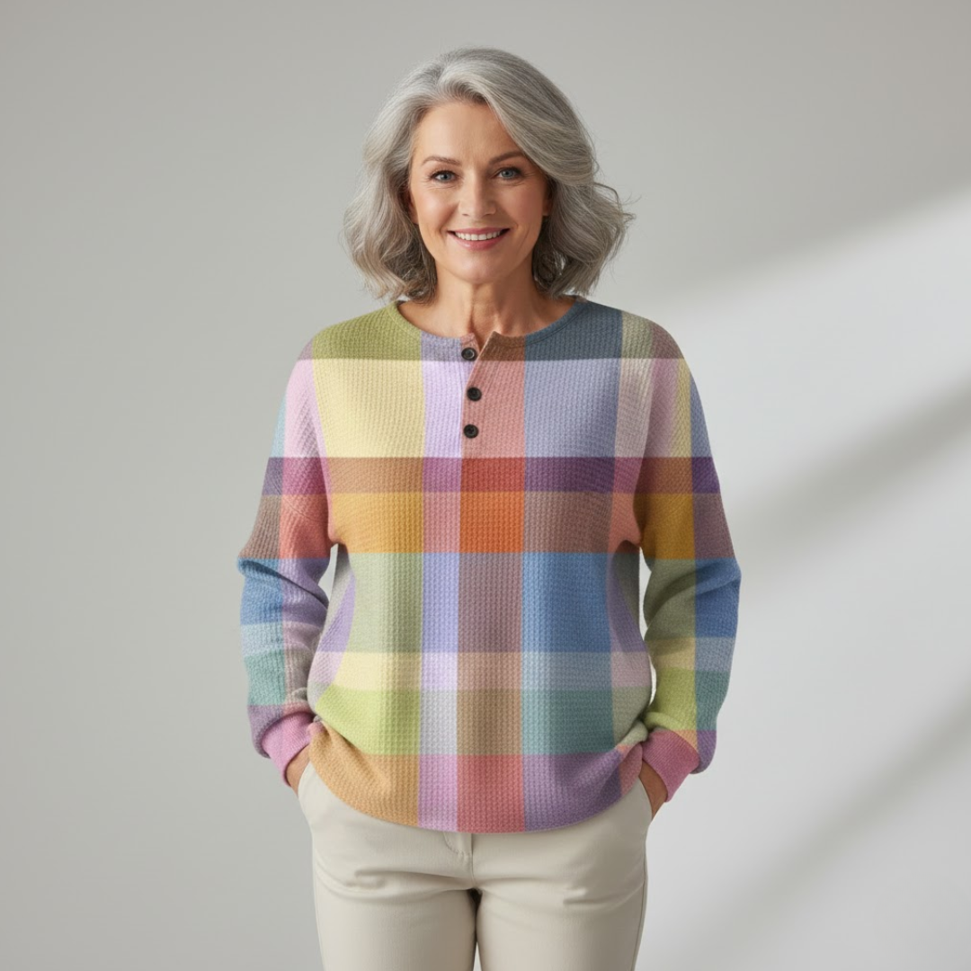 Karolina | Dwuwarstwowy Sweter Waffle dla Kobiet