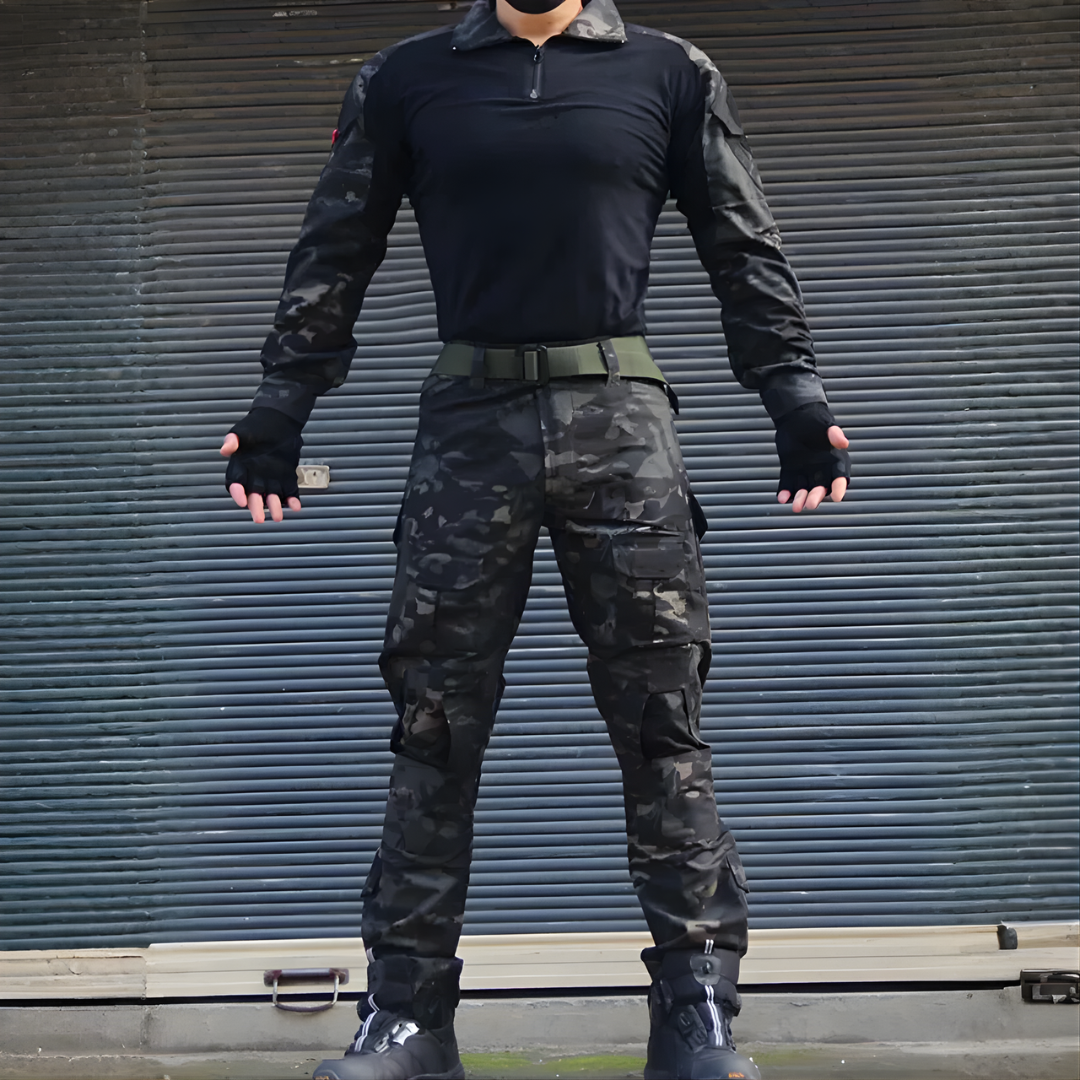 Filip | Męski Kompletny Zestaw Outdoorowy w Kamuflażu