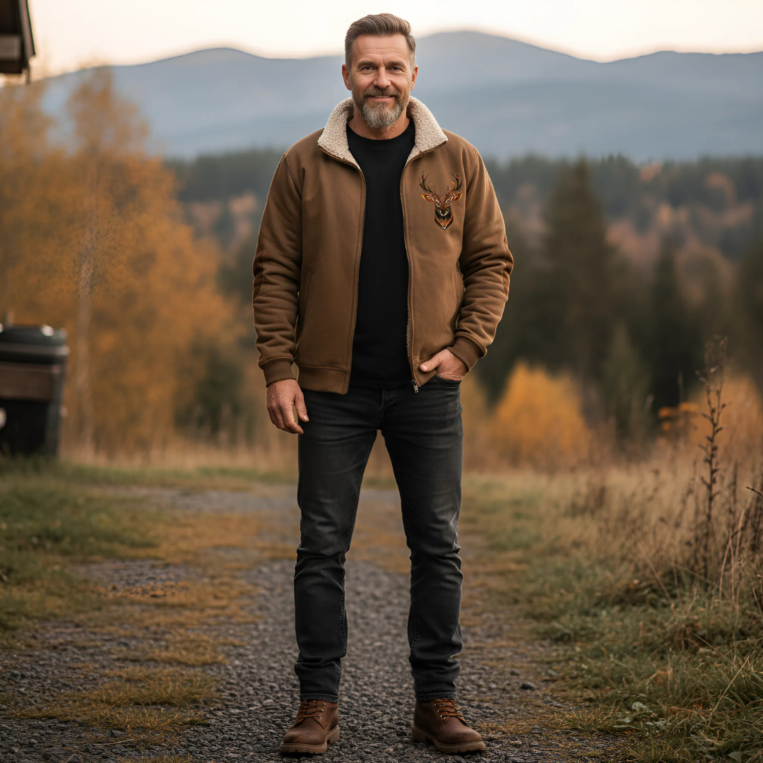 Antoni | Sweter z Ćwierć-Zamkiem o Surowej Elegancji