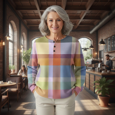 Karolina | Dwuwarstwowy Sweter Waffle dla Kobiet