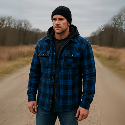 Arden | Pikowana koszula z kapturem w swobodnym kroju