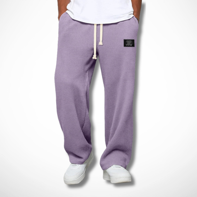 Piotr | Spodnie Waffle w Luźnym Kroju